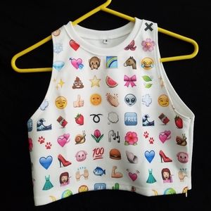 Dolls Kill Apple Emoji Crop Top